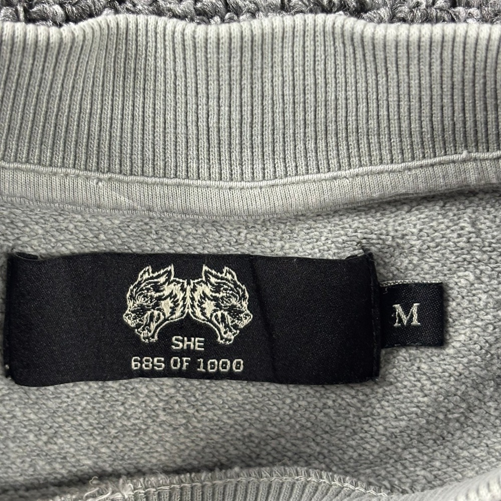 Limited SHE Darc Sport Wolves NFGU Sage Green Distressed Sweatshirt Medium - Picture 3 of 8